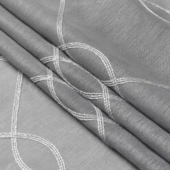 Kate Aurora 2 Piece Clarabelle Embroidered Lattice Matte Sheer Grommet Top Curtain Panels - 84 In. Long -Kate Aurora GUEST 54d0203c 4523 4010 9d73 3bb95d74ece3