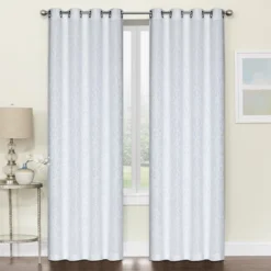 Kate Aurora Regency Collection Raised Jacquard Damask Grommet Top Curtains -Kate Aurora GUEST 571c007e 6189 494b 94d7 ce52fdfbfc70