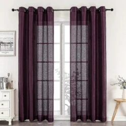 Kate Aurora Home Living 2 Piece Lightweight Basic Sheer Grommet Top Curtain Panels -Kate Aurora GUEST 58be8142 f8f2 44da a706 90492ac9a75a