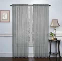 Kate Aurora Basic 2 Pack Sheer Voile Home Window Curtains -Kate Aurora GUEST 5d135416 f77b 48e5 9dc3 e803765130c6 1