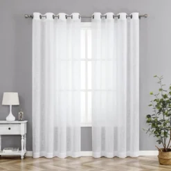 Kate Aurora 2 Pack Lux Thread Premium Woven Grommet Top Sheer Curtain Panels -Kate Aurora GUEST 60f092c5 c47c 4a5f 9bab 83c8ccb71b9c
