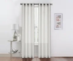 Kate Aurora 2 Piece Sparkly Metallic Sheer Voile Grommet Top Window Curtain Panels -Kate Aurora GUEST 634f8704 6292 4eb4 90cd 101ec57b1054