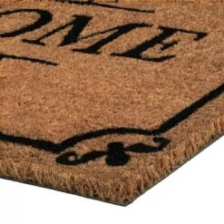 Kate Aurora Tan Colored Oxford Coir Bristled Outdoor All Season Welcome Mat - 18"x30"