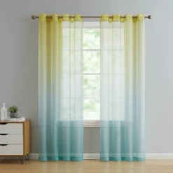 Kate Aurora Tropical Living Semi Matte Sheer Ombre Chic Grommet Top Window Curtains -Kate Aurora GUEST 662fa3b1 ebc1 46f2 8be5 b497bd0c8e30