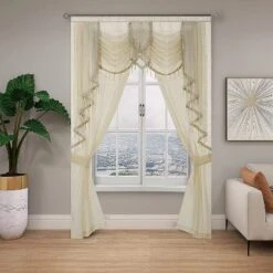 Kate Aurora Ultra Glam Beaded Sparkly Sheer Window In A Bag Curtain Set -Kate Aurora GUEST 667ed88a 2c98 44b4 8a3f 58c436eae8db