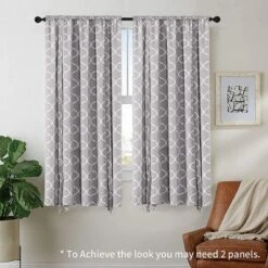 Kate Aurora Gray & White Lattice Clover Ultra Luxurious Single Tie Up Window Curtain Shade - 42 In. W X 63 In. L -Kate Aurora GUEST 6683a299 eb2e 4aaf 81d6 5c549142f60e