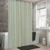 Montauk Accents Bliss Sage Green Water Resistant Fabric Shower Liner - Standard Size