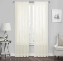 Kate Aurora Living 4-Pack High End Luxe Rod Pocket Sheer Voile Window Curtain Set -Kate Aurora GUEST 67cbdc35 9849 47ce 8749 dc86b59e58fb