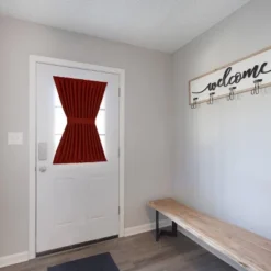 Kate Aurora Country Farmhouse Living Solid Colored Semi Sheer Single Door Curtain Panel With Tieback -Kate Aurora GUEST 6cc471d1 48fb 4d0c b9d4 20106af1c007