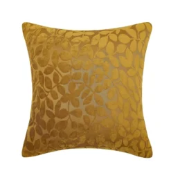 Kate Aurora Red Hook Cut Leaf Embossed Chenille Ultra Plush & Fluffy 18"x 18" Filled Accent Throw Pillow With Removable Zipper Shell/Cover -Kate Aurora GUEST 6ceea042 0f8a 425a 96e1 cc941f338df1