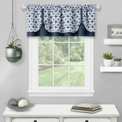 Kate Aurora Modern Geometric Button Tuck Layered Rod Pocket Window Valance -Kate Aurora GUEST 711e8dad d0c5 4d19 8877 8faefb028446 1