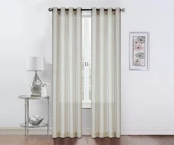 Kate Aurora 2 Piece Sparkly Metallic Sheer Voile Grommet Top Window Curtain Panels -Kate Aurora GUEST 712baf47 79a5 4410 b0ca cbca72ae60e6