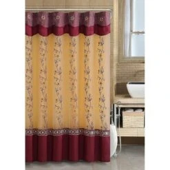 Kate Aurora Royal Living Daphne Embroidered Sheer & Taffeta Fabric Shower Curtain -Kate Aurora GUEST 72ad4412 f584 4910 b0d2 5205b46337c1