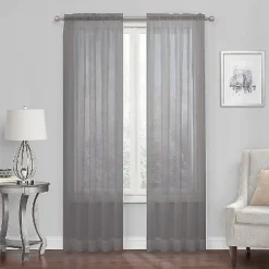 Kate Aurora Premium Rod Pocket Sheer Voile Single Window Curtain Panel