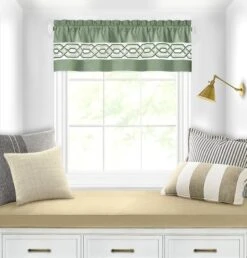 Kate Aurora Pacifico Rod Pocket Embroidered Window Valance -Kate Aurora GUEST 750710ea c2e3 45c1 8ffc c4b1103b322d