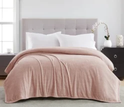 Kate Aurora Ultra Soft & Plush Oversized Queen Herringbone Embossed Fleece All Season Blanket -Kate Aurora GUEST 7798359a fb0d 4334 a456 3d26784788c0