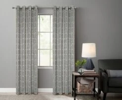 Kate Aurora 2 Piece Multi Color Modern Contempo Abstract Chenille Light Filtering Grommet Top Curtains -Kate Aurora GUEST 7bcd8c5c 7a22 450b 8708 bd8b23d82b8e
