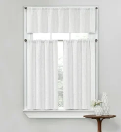 Kate Aurora Complete Textured 3 Piece Cafe Kitchen Curtain Tier & Valance Set -Kate Aurora GUEST 80079fb6 f8c7 4518 995e be271b120b53