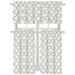 Kate Aurora Living Shabby Trellis 3 Piece Café Kitchen Curtain Tier And Valance Set -Kate Aurora GUEST 83b06bd1 c057 4515 a601 aa28ca745530
