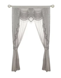 Kate Aurora Ultra Glam Beaded Sparkly Sheer Window In A Bag Curtain Set -Kate Aurora GUEST 86d42584 d4d1 44f9 82eb 29ccedfcc11b