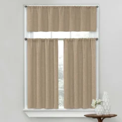 Kate Aurora Complete Textured 3 Piece Cafe Kitchen Curtain Tier & Valance Set -Kate Aurora GUEST 8713169d cd54 47ed 9668 3b7531414f14