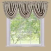 Kate Aurora Custom Rod Pocket Austrian Damask Window Valance With Pleated Trim