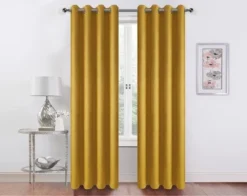 Kate Aurora 2 Pack Hotel Embossed Textured Light Filtering Grommet Top Window Curtain Panels -Kate Aurora GUEST 8ca4ee48 9017 463d b23d e7861200a4db