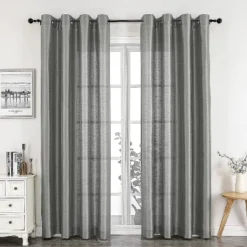 Kate Aurora Home Living 2 Piece Lightweight Basic Sheer Grommet Top Curtain Panels -Kate Aurora GUEST 8cd992a1 e772 4e6b b52b 7774022f9b22