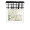 Kate Aurora Windowpane Plaid Country Farmhouse Rod Pocket Window Valance