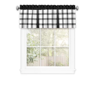 Kate Aurora Windowpane Plaid Country Farmhouse Rod Pocket Window Valance 1 Kate Aurora Windowpane Plaid Country Farmhouse Rod Pocket Window Valance