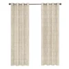 Kate Aurora Contemporary Woven Jacquard Modular Circles Grommet Top Single Window Curtain Panel