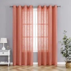 Kate Aurora 2 Pack Lux Thread Premium Woven Grommet Top Sheer Curtain Panels -Kate Aurora GUEST 8d8b6e12 7c0e 4c83 bbe7 6ae985a0fbc1