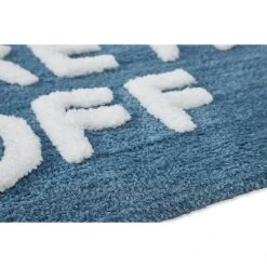 Kate Aurora Dorm Basics "Take It Off" Blue Typography Soft Tufted Oversized Bath Rug Runner - 2'x5' -Kate Aurora GUEST 8dc1bfaf 2620 42b6 880a ec860d39c9a8