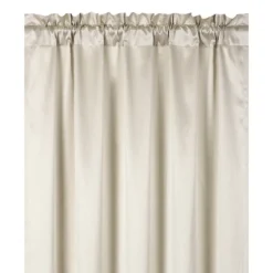 Kate Aurora Ultra Lux Faux Silk Regency Crinkle Rod Pocket Semi Sheer Single Curtain Panel