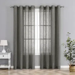 Kate Aurora 2 Pack Lux Thread Premium Woven Grommet Top Sheer Curtain Panels -Kate Aurora GUEST 8f2f2b25 e9b4 4c44 a9a6 dedac51ab4b4