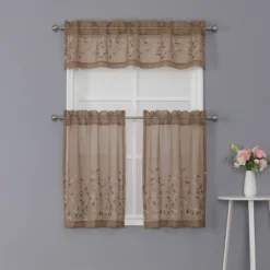 Kate Aurora Shabby Sheer Embroidered Complete 3 Piece Floral Rod Pocket Cafe Kitchen Curtain Tier & Valance Set 20 Kate Aurora Shabby Sheer Embroidered Complete 3 Piece Floral Rod Pocket Cafe Kitchen Curtain Tier & Valance Set -Kate Aurora GUEST 910358bd 4c9a 4c9a b715 21de0f410e94