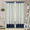Kate Aurora 2 Pack: Shabby Farmhouse Plaid Tab Top Tattersall Window Curtains