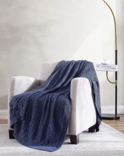 Kate Aurora University Living® Ultra Soft & Plush Oversized "The Scholar" Cable Knit Cotton Accent Throw Blanket -Kate Aurora GUEST 9327f4f4 1fc9 486e a958 a65dbe5a7601