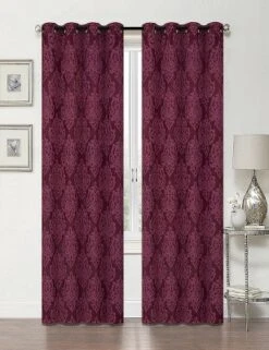 Kate Aurora 2 Pack Delaney Room Darkening Damask Print Grommet Curtain -Kate Aurora GUEST 93d7252e 6e53 4747 90ec 4e0905f08809