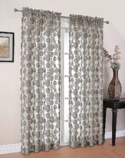 Moroccan Accents By Kate Aurora 1 Piece Rod Pocket Clipped Elegant Sheer Curtain Panel -Kate Aurora GUEST 9433ef58 6993 4e99 9c45 5593f578b93b