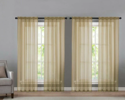 Kate Aurora 4 Piece Basic Home Rod Pocket Sheer Voile Window Curtain Panels 14 Kate Aurora 4 Piece Basic Home Rod Pocket Sheer Voile Window Curtain Panels - Image 14