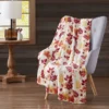 Kate Aurora Autumn Accents Oversized Fall Harvest Hickory Leaves Ultra Comfort Accent Plush Throw Blanket - 50 In. X 70 In.