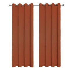 Kate Aurora Hotel Living 2 Pack 100% Blackout Grommet Top Orange Spice Curtain Panels -Kate Aurora GUEST 97966f8c b30e 4114 8e01 e9809d8b96ae