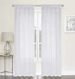 Kate Aurora Montauk Accents Ultra Lux 2 Piece Rod Pocket White Sheer Voile Window Curtain Panels 5 Kate Aurora Montauk Accents Ultra Lux 2 Piece Rod Pocket White Sheer Voile Window Curtain Panels -Kate Aurora GUEST 9892d908 52db 431e 851e 4b290046afaf