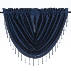 Kate Aurora Ultra Lux Faux Silk Regency Crinkle Rod Pocket Semi Sheer Crystal Beaded Window Valance -Kate Aurora GUEST 9aea2e39 19ca 416f af6f 63263defec4c