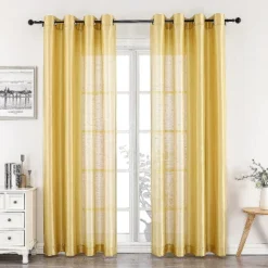 Kate Aurora Home Living 2 Piece Lightweight Basic Sheer Grommet Top Curtain Panels -Kate Aurora GUEST 9f86bb3d a86e 4129 ba73 124b12a3d3e8