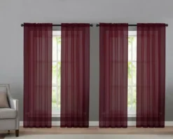 Kate Aurora 4 Piece Basic Home Rod Pocket Sheer Voile Window Curtain Panels 24 Kate Aurora 4 Piece Basic Home Rod Pocket Sheer Voile Window Curtain Panels -Kate Aurora GUEST a004bf93 b124 435c b878 75f1c1ea1519