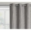 Kate Aurora Modern Living 2 Pack Textured Woven Light Filtering Grommet Top Window Curtain Panels