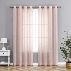 Kate Aurora 2 Pack Lux Thread Premium Woven Grommet Top Sheer Curtain Panels -Kate Aurora GUEST a545c602 a4a1 49eb bb2d 6d71667200c8