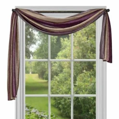 Kate Aurora Royal Ombre Crushed Semi Sheer Single Window Scarf Treatment -Kate Aurora GUEST a606c74c 710e 41d5 ae73 72386432b477